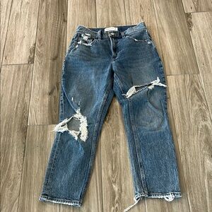 Abercrombie & Fitch Distressed Blue Jeans
